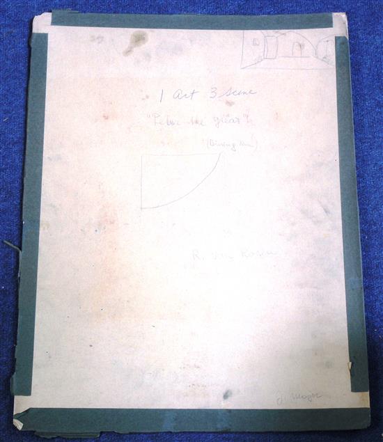 Robert Van Rosen (1904-1966) Two stage designs for Peter the Great (act one, scene three and act two), 20 x 15in., unframed